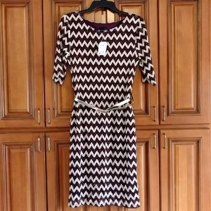 Connected Apparel chevron dress size 10 BNWT